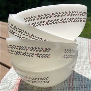 Vintage 1960’s Termicrisa milk glass cereal bowls.